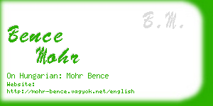 bence mohr business card
